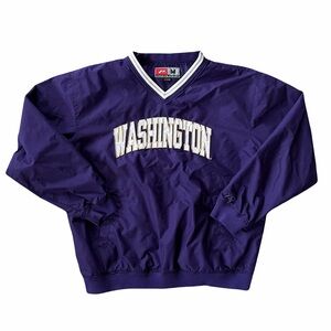 Vintage 90s Pro Player Purple V-Neck Sweater with Washington Logo